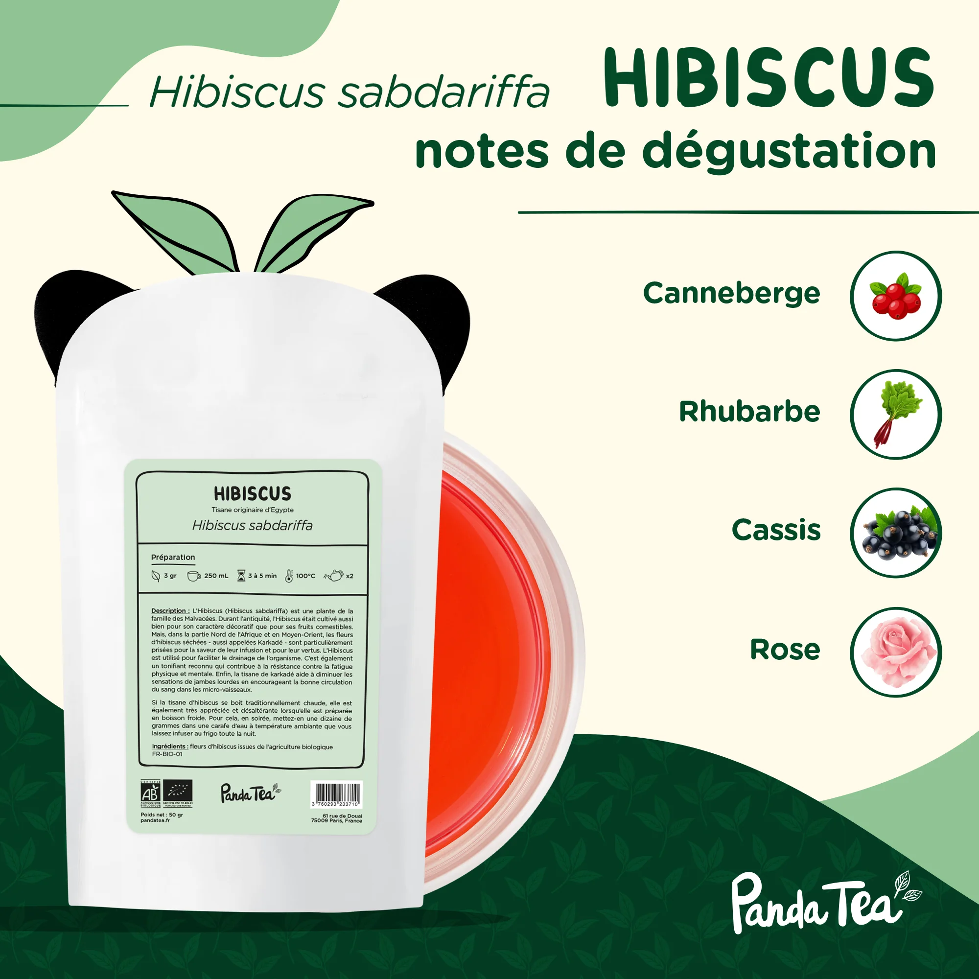Fleurs d'Hibiscus Séchées Bio - Image 3