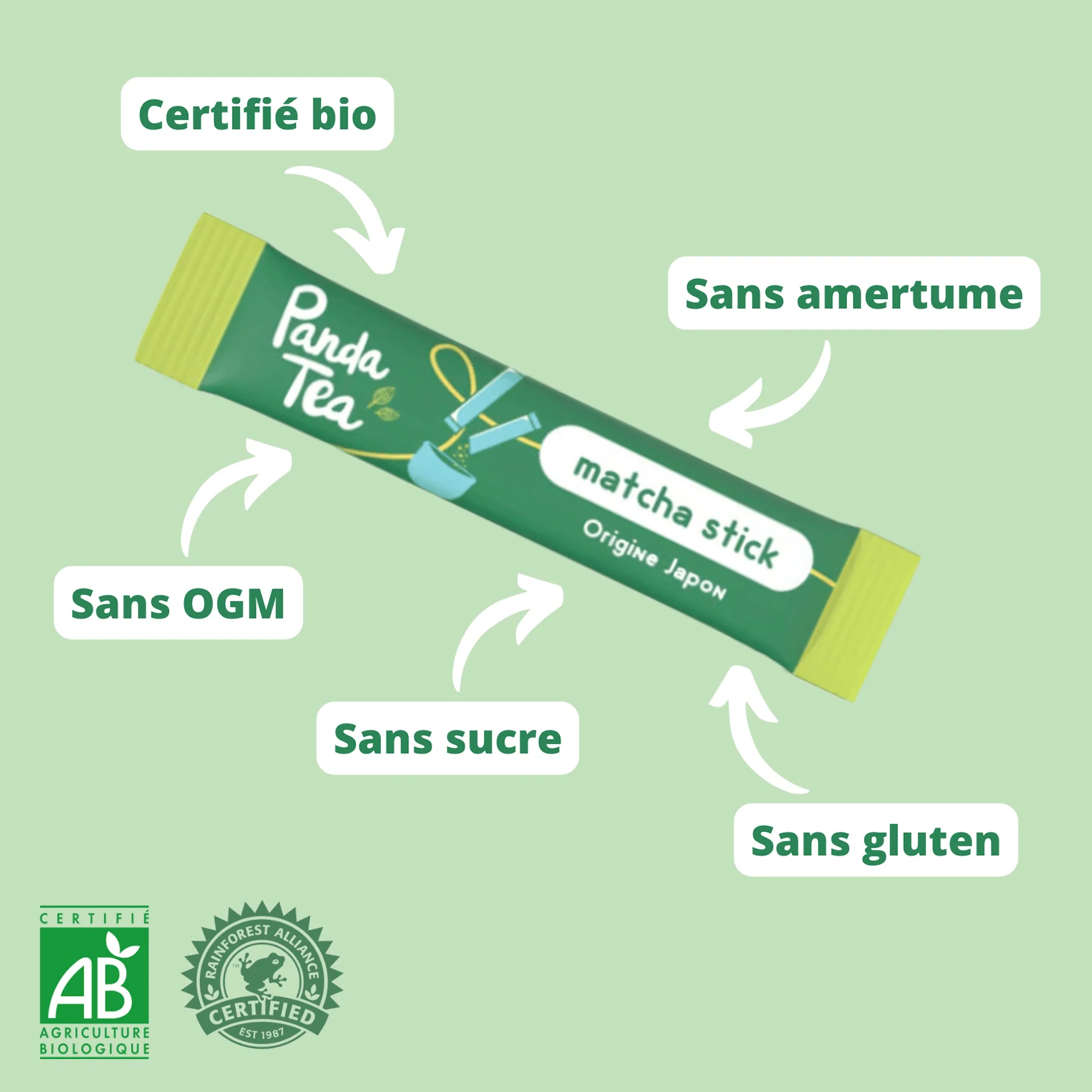 Thé Matcha Cérémonie Bio en Sticks - Image 4