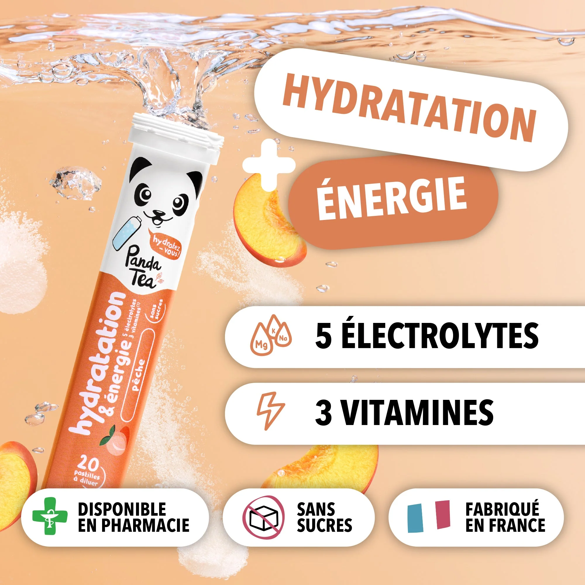 Pastilles Hydratation & Énergie : Pêche et Menthe-Framboise - Image 5